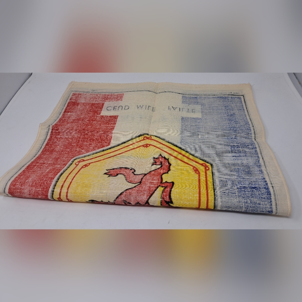 Ulsters Weavers Irish Linen Tea Towel Vintage Scotland Flag Lion Shield 29.5" - Picture 3 of 8